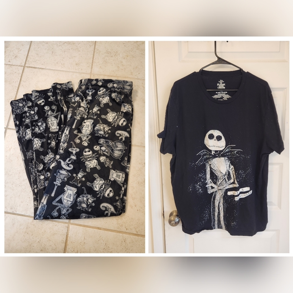 Disney Nightmare Before Christmas Pajama Pj‎ Set Size 2XL READ